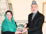 Suraya Sadeed and President Karzai